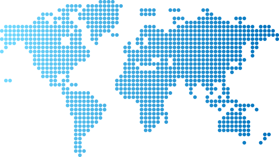 World map showing our locations